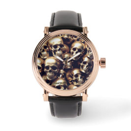 EXISTENTIAL LITE Gold Skulls Watch Horloge