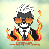 EXISTENTIAL LITE Toon Cat Transparant Raamsticker (Vel 3)