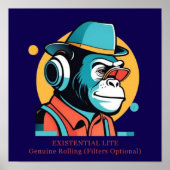 EXISTENTIAL LITE Toon Chimp Poster (Voorkant)