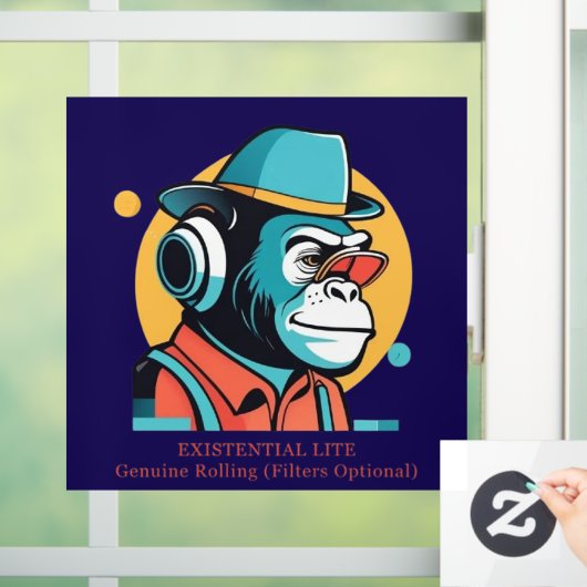 EXISTENTIAL LITE Toon Chimp Raamsticker (Huis)
