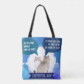 Existential Nap Funny Cat Sleep Humor Quote Tote Bag (Achterkant)