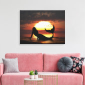 existentie zeemeermin verpakt canvas afdruk (Insitu (Woonkamer))
