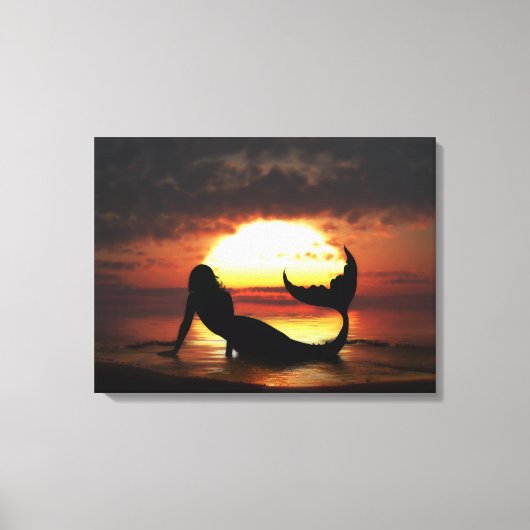 existentie zeemeermin verpakt canvas afdruk (Voorkant)