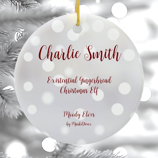 Existentieel Gingerbread Keramisch Ornament