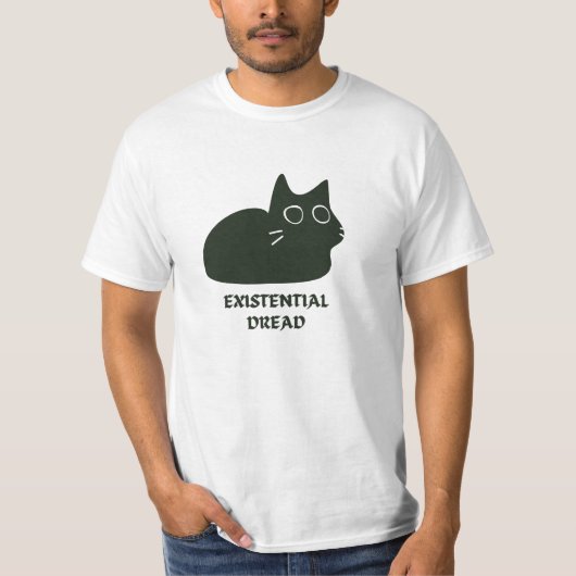 Existentiële Angst Kat T-shirt (Voorkant)
