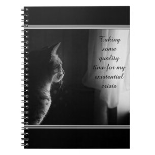 Existentiële crisis Funny Cat Notitieboek