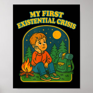 Existentiële crisis grappig Blackcraft donkere hum Poster