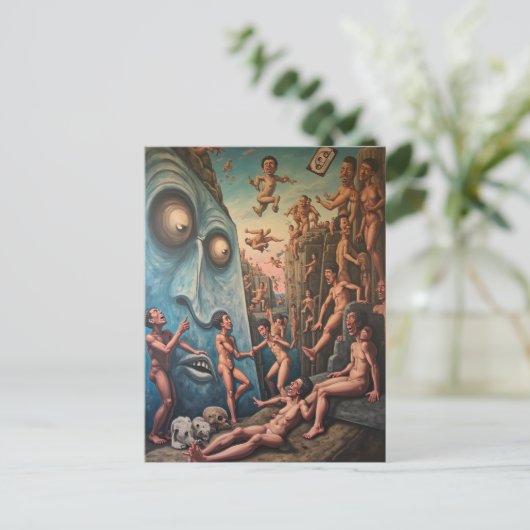 existentiële daling briefkaart (Staand voorkant)