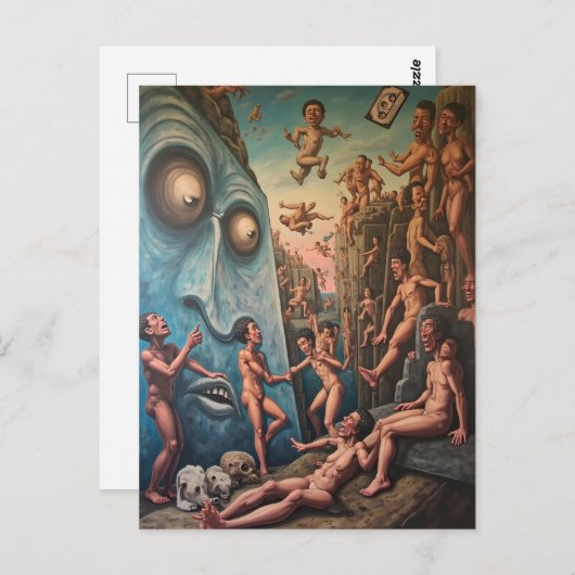 existentiële daling briefkaart (Voorkant / Achterkant)