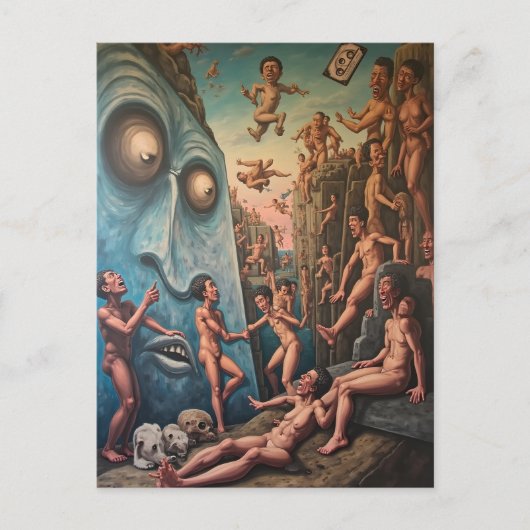 existentiële daling briefkaart (Voorkant)