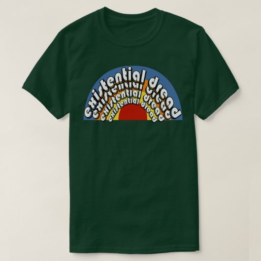 Existentiële Dread Retro Regenboog T-shirt (Design voorkant)