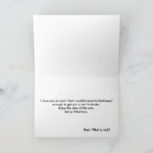 existentiële fruitcake feestdagen kaart (Binnen)