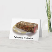 existentiële fruitcake feestdagen kaart (Voorkant)