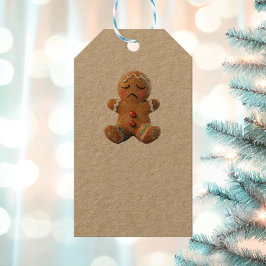 Existentiële Gingerbread Cookie Kraft Gift Labels Cadeaulabel