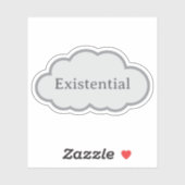 Existentiële - Herkenbare Cloud Sticker (Vel)