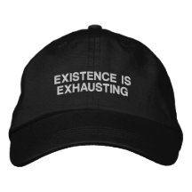 Existentiële humor sarcastische opgebrand persoonl