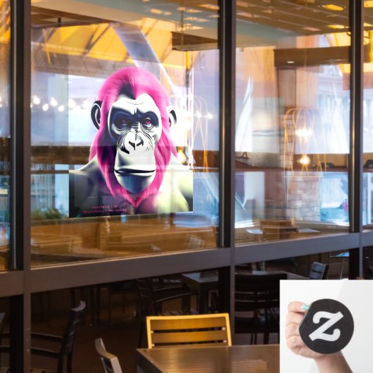 EXISTENTIËLE LITE Ape Transparant Venster Cling Raamsticker (Restaurant Raam)