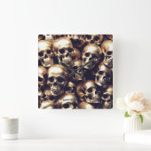 EXISTENTIËLE LITE Gouden Schedels Muur Klok (Huis)