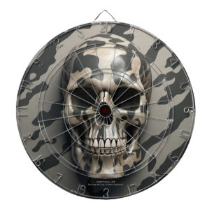 EXISTENTIËLE LITE Memento Mori Camo Skull Dartbord