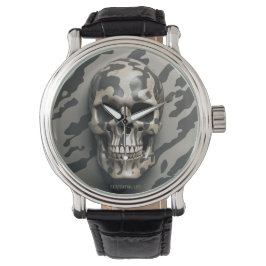 EXISTENTIËLE LITE Memento Mori Camo Skull Horloge