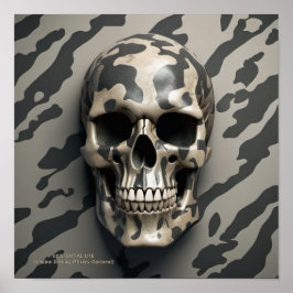 EXISTENTIËLE LITE Memento Mori Camo Skull Poster