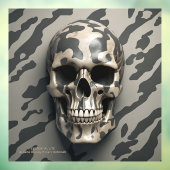 EXISTENTIËLE LITE Memento Mori Camo Skull Raamsticker (Vel 3)