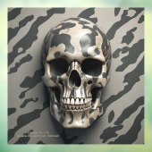 EXISTENTIËLE LITE Memento Mori Camo Skull Raamsticker (Vel 3)