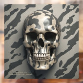EXISTENTIËLE LITE Memento Mori Camo Skull Raamsticker (Vel 2)