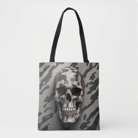 EXISTENTIËLE LITE Memento Mori Camo Skull Tas (Voorkant)