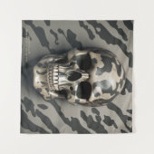 EXISTENTIËLE LITE Memento Mori Camo Skull Wandkleed (Voorkant (horizontaal))