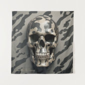 EXISTENTIËLE LITE Memento Mori Camo Skull Wandkleed (Voorkant)