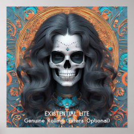 EXISTENTIËLE LITE Memento Mori Femme Skull Poster