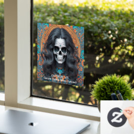 EXISTENTIËLE LITE Memento Mori Femme Skull Raamsticker
