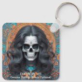 EXISTENTIËLE LITE Memento Mori Femme Skull Sleutelhanger (Achterkant)