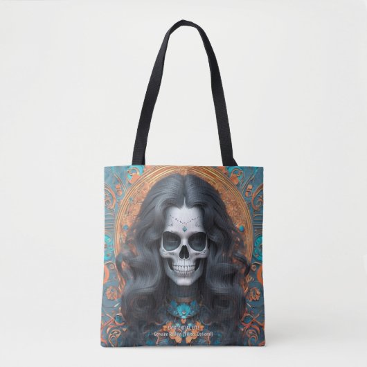 EXISTENTIËLE LITE Memento Mori Femme Skull Tas (Voorkant)