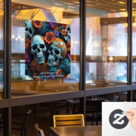 EXISTENTIËLE LITE Memento Mori Lovers Skulls Raamsticker