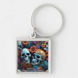 EXISTENTIËLE LITE Memento Mori Lovers Skulls Sleutelhanger