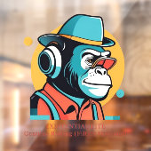 EXISTENTIËLE LITE Toon Chimp Transparant Raamsticker (Vel 2)
