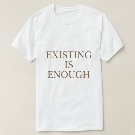 Existentiële Meme Minimaal Design T-shirt (Design voorkant)