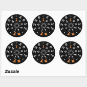 Existentiële motto: ik overleefde mijn ware zelf v ronde sticker (Vel)
