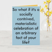 Existentiële Verjaardag Kaart (Gele Bloem)