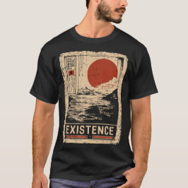 Existentiële Zen Landschapsfilosofie Ontwerp T-shirt