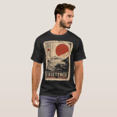 Existentiële Zen Landschapsfilosofie Ontwerp T-shirt (Voorkant volledig)