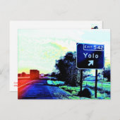 Exit 542 Yolo California Briefkaart (Voorkant / Achterkant)