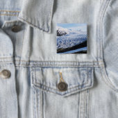 Exit-gletsjer in Kenai Fjords National Park, Vierkante Button 5,1 Cm (In situ)