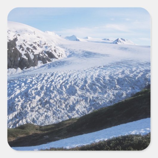Exit-gletsjer in Kenai Fjords National Park, Vierkante Sticker (Voorkant)