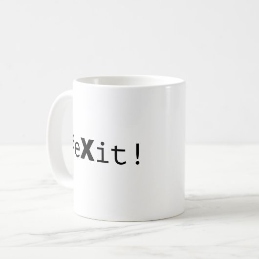 #eXit! Koffiemok (Voorkant links)