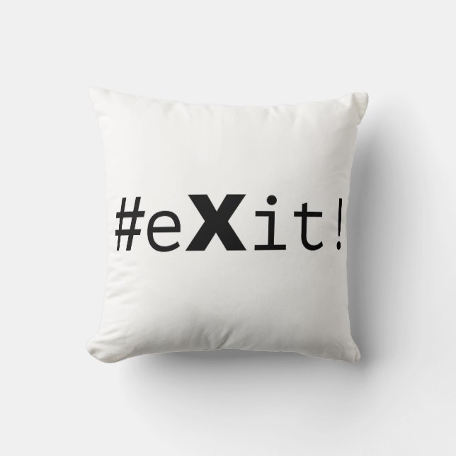 #eXit! Kussen (Voorkant)