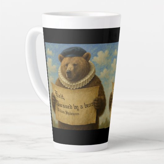 Exit, pursued by a bear Shakespeare quote bear Latte Mok (Linkerhoek)