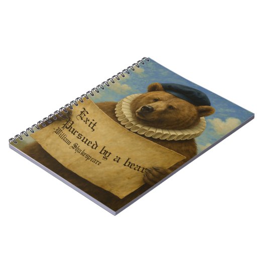 Exit, pursued by a bear Shakespeare quote bear Notitieboek (Linkerzijde)
